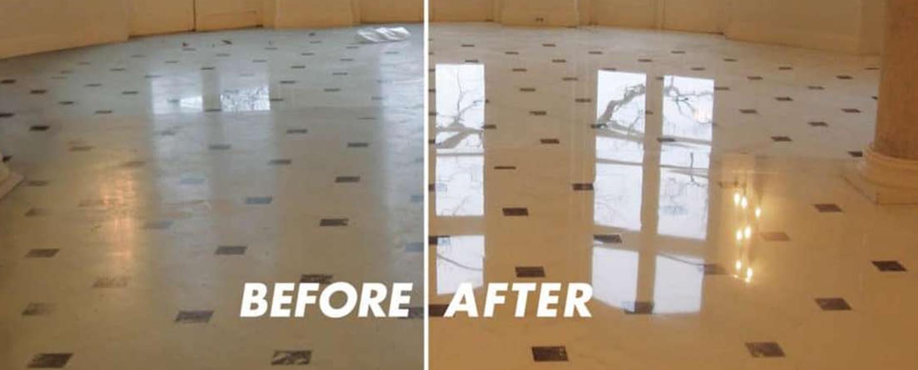 Marble Floor Mirror Polishing